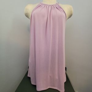 Green Envelope Sleeveless Halter Top XL Lavender Purple Double Strap Relaxed Fit